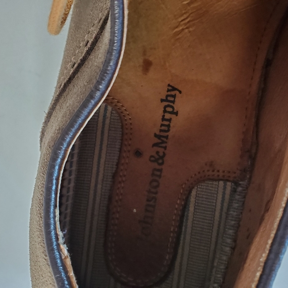 Johnston & Murphy Olive Green Suede Oxfords 9.5 - Picture 8 of 11